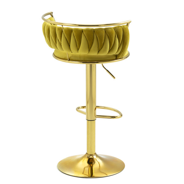 Mercer41 Gagloria Swivel Adjustable Height Bar Stool Wayfair